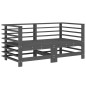 vidaXL Mesa y taburetes altos jardín 6 pzas madera maciza de pino gris vidaXL Mesa y taburetes altos jardín 6 pzas madera maciza de pino gris