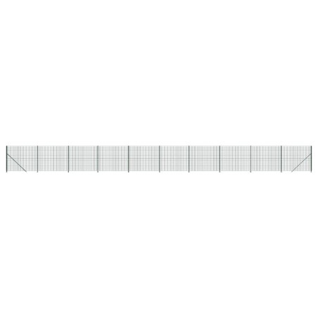 vidaXL Cerca de alambre con brida verde 2x25 m
