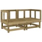 vidaXL Juego de muebles de jardín 7 pzas madera de pino impregnada