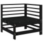 vidaXL Juego muebles de jardín 6 piezas madera maciza pino negro vidaXL Juego muebles de jardín 6 piezas madera maciza pino negro