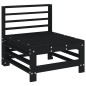 vidaXL Juego muebles de jardín 6 piezas madera maciza pino negro vidaXL Juego muebles de jardín 6 piezas madera maciza pino negro