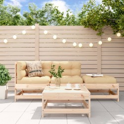 vidaXL Juego de muebles de jardín 4 piezas madera maciza de pino