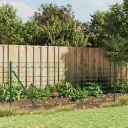 vidaXL Cerca de alambre con brida verde 0,8x10 m