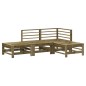 vidaXL Juego de muebles de jardín 4 pzas madera de pino impregnada vidaXL Juego de muebles de jardín 4 pzas madera de pino impregnada