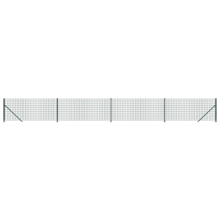 vidaXL Cerca de alambre con brida verde 0,8x10 m