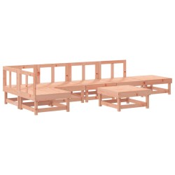 vidaXL Juego de muebles de jardín 7 pzas madera maciza abeto Douglas