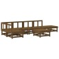 vidaXL Juego de muebles jardín 7 pzas madera maciza pino marrón miel