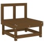 vidaXL Juego de sofás de jardín 5 pzas madera maciza pino marrón miel vidaXL Juego de sofás de jardín 5 pzas madera maciza pino marrón miel