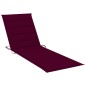 vidaXL Tumbona con cojín rojo tinto madera de pino impregnada vidaXL Tumbona con cojín rojo tinto madera de pino impregnada