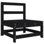vidaXL Juego de sofás de jardín 5 piezas madera maciza de pino negro vidaXL Juego de sofás de jardín 5 piezas madera maciza de pino negro