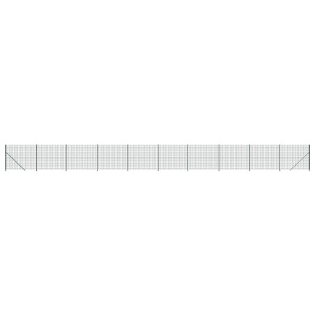 vidaXL Cerca de alambre con brida verde 1,6x25 m