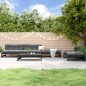 vidaXL Juego de sofás de jardín 5 piezas madera maciza de pino negro vidaXL Juego de sofás de jardín 5 piezas madera maciza de pino negro
