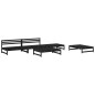 vidaXL Juego de sofás de jardín 5 piezas madera maciza de pino negro vidaXL Juego de sofás de jardín 5 piezas madera maciza de pino negro