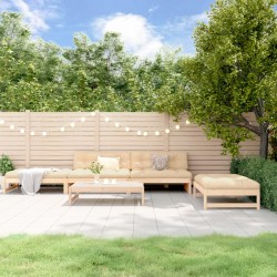 vidaXL Juego de sofás de jardín 5 piezas madera maciza de pino