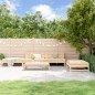 vidaXL Juego de sofás de jardín 5 piezas madera maciza de pino vidaXL Juego de sofás de jardín 5 piezas madera maciza de pino