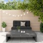 vidaXL Juego de muebles de jardín 2 piezas madera maciza de pino gris vidaXL Juego de muebles de jardín 2 piezas madera maciza de pino gris