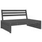 vidaXL Juego de muebles de jardín 2 piezas madera maciza de pino gris vidaXL Juego de muebles de jardín 2 piezas madera maciza de pino gris