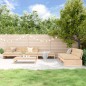 vidaXL Juego de muebles de jardín 6 piezas madera maciza de pino vidaXL Juego de muebles de jardín 6 piezas madera maciza de pino