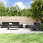 vidaXL Mesa y taburetes altos jardín 6 pzas madera maciza de pino gris vidaXL Mesa y taburetes altos jardín 6 pzas madera maciza de pino gris