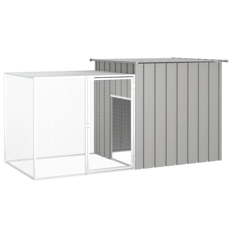 vidaXL Jaula de conejos acero galvanizado gris 200x91x100 cm vidaXL Jaula de conejos acero galvanizado gris 200x91x100 cm