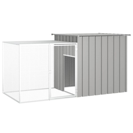 vidaXL Jaula de conejos acero galvanizado gris 200x91x100 cm
