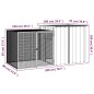 vidaXL Jaula de conejos acero galvanizado gris 200x91x100 cm vidaXL Jaula de conejos acero galvanizado gris 200x91x100 cm