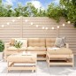 vidaXL Juego de sofás de jardín 5 piezas madera maciza de pino vidaXL Juego de sofás de jardín 5 piezas madera maciza de pino