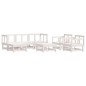 vidaXL Juego de muebles de jardín 7 pzas madera maciza de pino blanco vidaXL Juego de muebles de jardín 7 pzas madera maciza de pino blanco