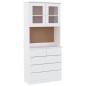 vidaXL Aparador alto ALTA madera maciza de pino blanco 77x35x165 cm vidaXL Aparador alto ALTA madera maciza de pino blanco 77x35x165 cm