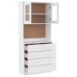 vidaXL Aparador alto ALTA madera maciza de pino blanco 77x35x165 cm vidaXL Aparador alto ALTA madera maciza de pino blanco 77x35x165 cm
