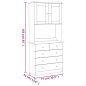 vidaXL Aparador alto ALTA madera maciza de pino blanco 77x35x165 cm vidaXL Aparador alto ALTA madera maciza de pino blanco 77x35x165 cm