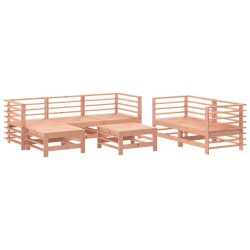 vidaXL Juego de muebles de jardín 7 pzas madera maciza abeto Douglas
