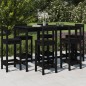 vidaXL Set de mesa y taburetes altos jardín 7 piezas madera pino negro vidaXL Set de mesa y taburetes altos jardín 7 piezas madera pino negro