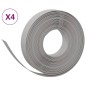 vidaXL Borduras de jardín 4 uds polietileno gris 10 m 10 cm vidaXL Borduras de jardín 4 uds polietileno gris 10 m 10 cm