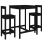 vidaXL Set de mesa y taburetes altos jardín 3 pzas madera pino negro vidaXL Set de mesa y taburetes altos jardín 3 pzas madera pino negro