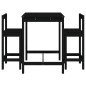 vidaXL Set de mesa y taburetes altos jardín 3 pzas madera pino negro vidaXL Set de mesa y taburetes altos jardín 3 pzas madera pino negro