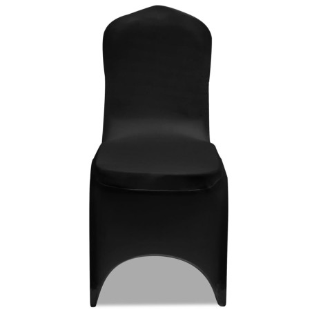 vidaXL Fundas elásticas para silla negras 100 unidades