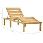 vidaXL Tumbona con cojín rojo tinto madera de pino impregnada vidaXL Tumbona con cojín rojo tinto madera de pino impregnada