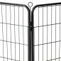 vidaXL Corral para perros 16 paneles de acero 80x80 cm negro vidaXL Corral para perros 16 paneles de acero 80x80 cm negro