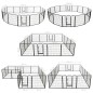 vidaXL Corral para perros 16 paneles de acero 80x80 cm negro vidaXL Corral para perros 16 paneles de acero 80x80 cm negro