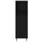 vidaXL Set de muebles de baño 3 piezas madera contrachapada negro