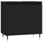 vidaXL Set de muebles de baño 3 piezas madera contrachapada negro