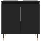 vidaXL Set de muebles de baño 3 piezas madera contrachapada negro