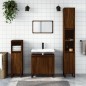 vidaXL Set de muebles de baño 3 pzas madera contrachapada roble marrón vidaXL Set de muebles de baño 3 pzas madera contrachapada roble marrón