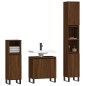 vidaXL Set de muebles de baño 3 pzas madera contrachapada roble marrón vidaXL Set de muebles de baño 3 pzas madera contrachapada roble marrón