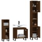 vidaXL Set de muebles de baño 3 pzas madera contrachapada roble marrón vidaXL Set de muebles de baño 3 pzas madera contrachapada roble marrón