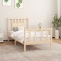 vidaXL Estructura de cama con cabecero madera maciza pino 100x200 cm vidaXL Estructura de cama con cabecero madera maciza pino 100x200 cm