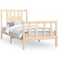 vidaXL Estructura de cama con cabecero madera maciza pino 100x200 cm vidaXL Estructura de cama con cabecero madera maciza pino 100x200 cm