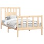 vidaXL Estructura de cama con cabecero madera maciza pino 100x200 cm vidaXL Estructura de cama con cabecero madera maciza pino 100x200 cm