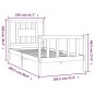 vidaXL Estructura de cama con cabecero madera maciza pino 100x200 cm vidaXL Estructura de cama con cabecero madera maciza pino 100x200 cm